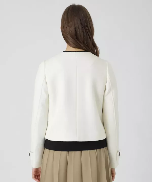 日本 BLUE LABEL 精美雙層海狸皮無領夾克 日本 BLUE LABEL 精美雙層海狸皮無領夾克