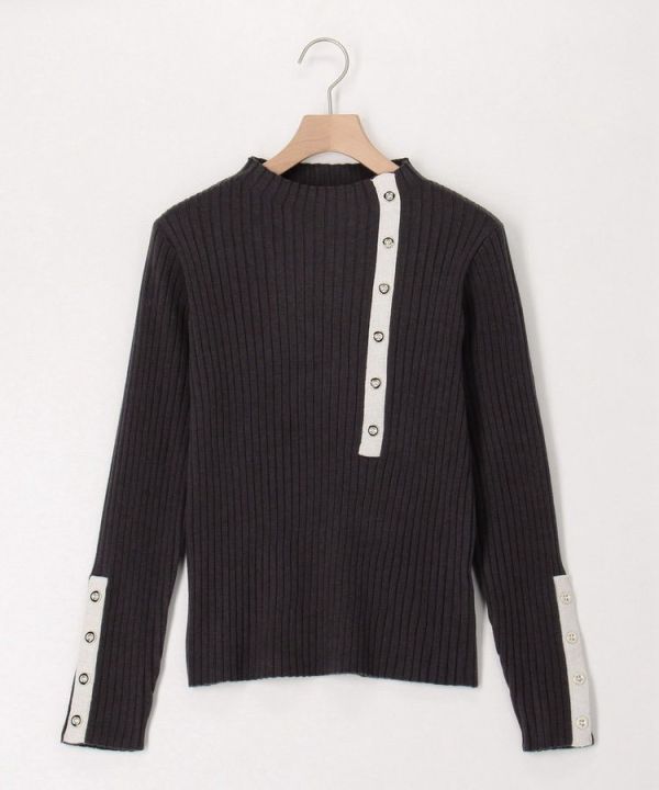 日本NOLLEY'S MALL 前排紐扣配色拉美套頭針織衫 日本NOLLEY'S MALL 前排紐扣配色拉美套頭針織衫