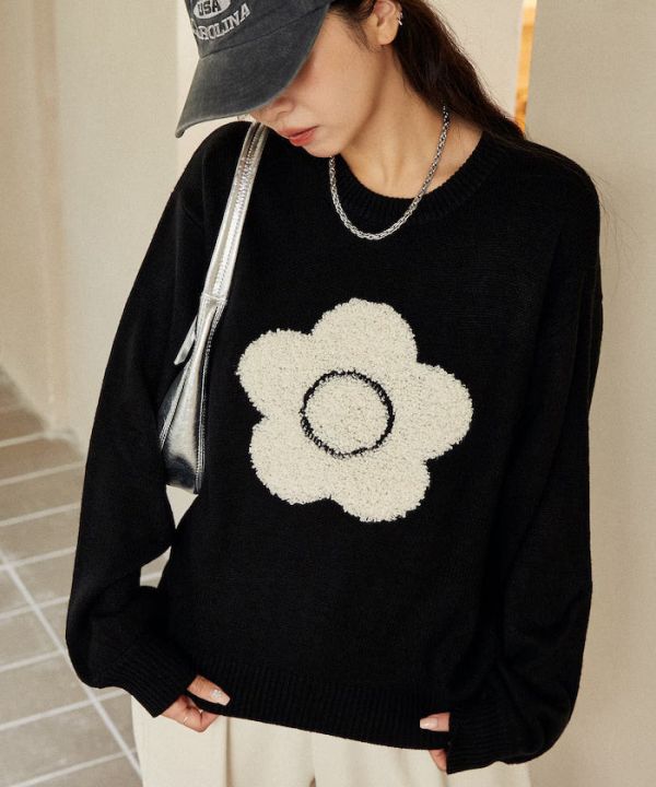 日本Mary Quant Sagara 花花圖案針織限量版 日本Mary Quant Sagara 花花圖案針織限量版