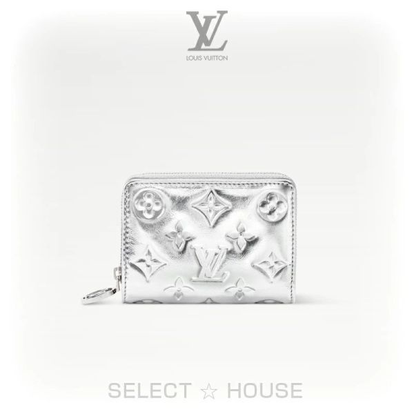 日本限定 LV M26768 ﻿銀色拉鍊短夾 日本限定 LVM26768 ﻿銀色拉鍊短夾