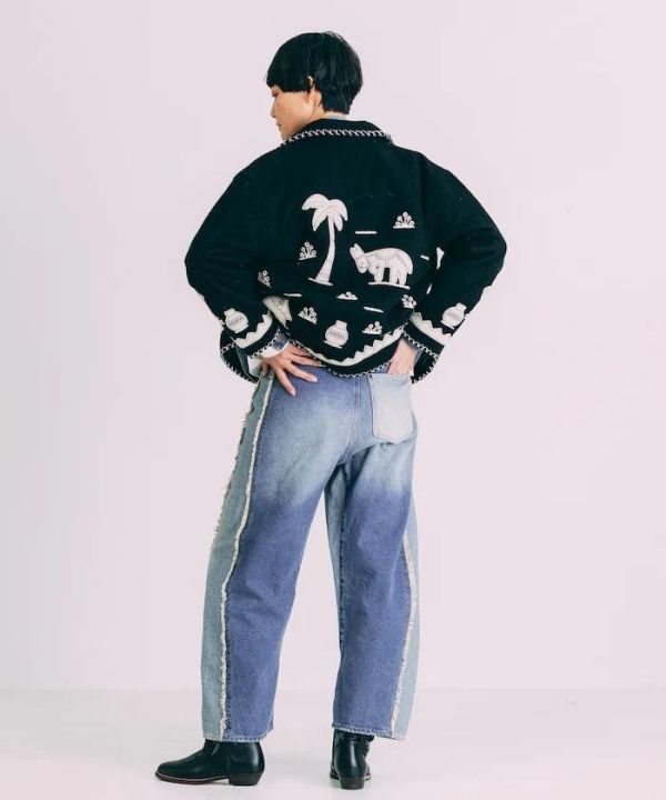 日本Freada印度刺繡羊毛墨西哥夾克羊毛外套 日本Freada印度刺繡羊毛墨西哥夾克羊毛外套