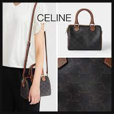 日本CELINE TRIOMPHE帆布小牛皮波士頓包(新款) 日本CELINE TRIOMPHE帆布小牛皮波士頓包(新款)
