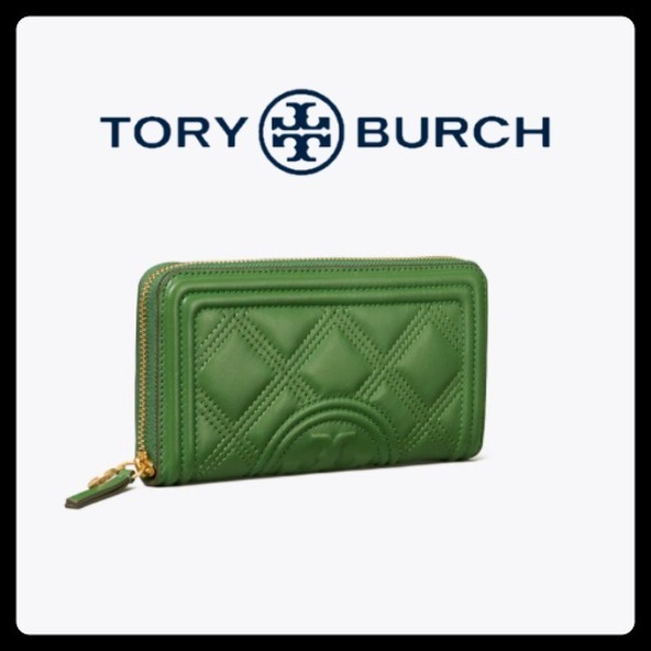 TORY BURCH  Fleming Wallet菱格拉鍊長夾 TORY BURCH  Fleming Wallet菱格拉鍊長夾