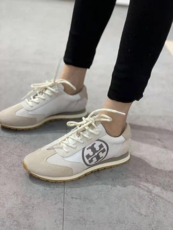 特價TORY BURCH ANNIE NYLON RUNNER 拼接牛皮運動休閒鞋 Tory Burch,平底鞋