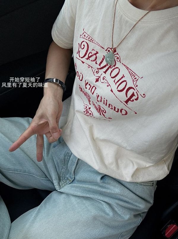 日本 Polo Ralph Lauren  Graphic Logo Cotton Jersey Tee 美式復古奶杏色T恤 鄭秀晶同款 日本 Polo Ralph Lauren  Graphic Logo Cotton Jersey Tee 美式復古奶杏色T恤 鄭秀晶同款