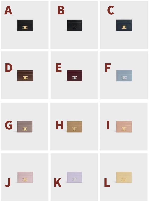 日本 Celine TRIOMPHE亮澤牛皮革卡片套 日本 Celine TRIOMPHE亮澤牛皮革卡片套