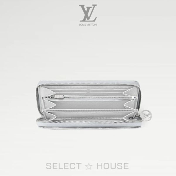 日本限定款 Zippy Wallet M26771 LV SKI Monogram 銀色拉鍊長夾 日本限定款 Zippy Wallet M26771 LV SKI Monogram 銀色拉鍊長夾