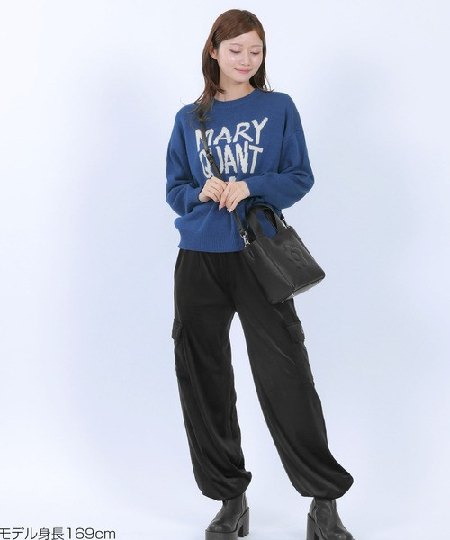 日本MARY QUANT 紅色彩繪Logo針織套頭衫（針織衫/毛衣） 日本MARY QUANT 紅色彩繪Logo針織套頭衫（針織衫/毛衣）