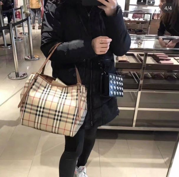 BURBERRY經典格紋戰馬可變型配色托特包 日本代購,BURBERRY,2way