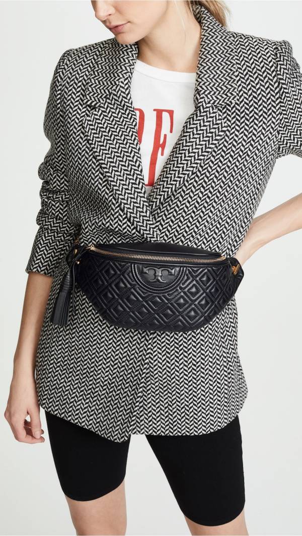 超值代購 Tory Burch Fleming Belt Bag 皮革流蘇腰包 Tory Burch ,腰包