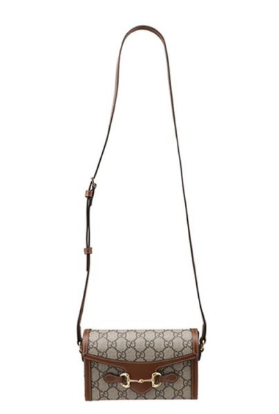 日本GUCCI 古馳經典1955 Horsebit馬銜釦中性款肩背斜背迷你手機包 日本GUCCI 古馳經典1955 Horsebit馬銜釦中性款肩背斜背迷你手機包