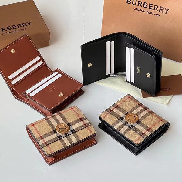 BURBERRY 格紋雙折短夾(共二色) BURBERRY,格紋,短夾