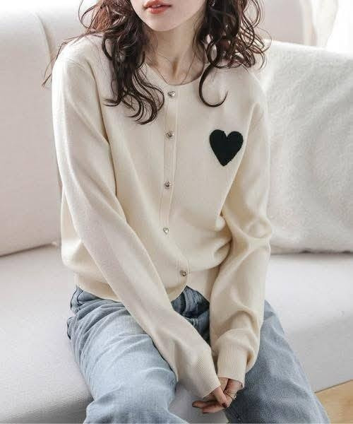 日本SUGAR BISKET愛心針織小外套 日本SUGAR BISKET愛心針織小外套
