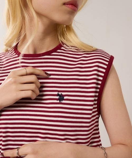 日本 U.S. POLO ASSN.限量版 無袖 Tee刺繡小馬logo , 日本 U.S. POLO ASSN.限量版 無袖 Tee刺繡小馬logo ,