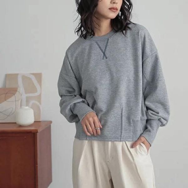 日本 後拉錬配色鏠線設計衞衣 日本 後拉錬配色鏠線設計衞衣