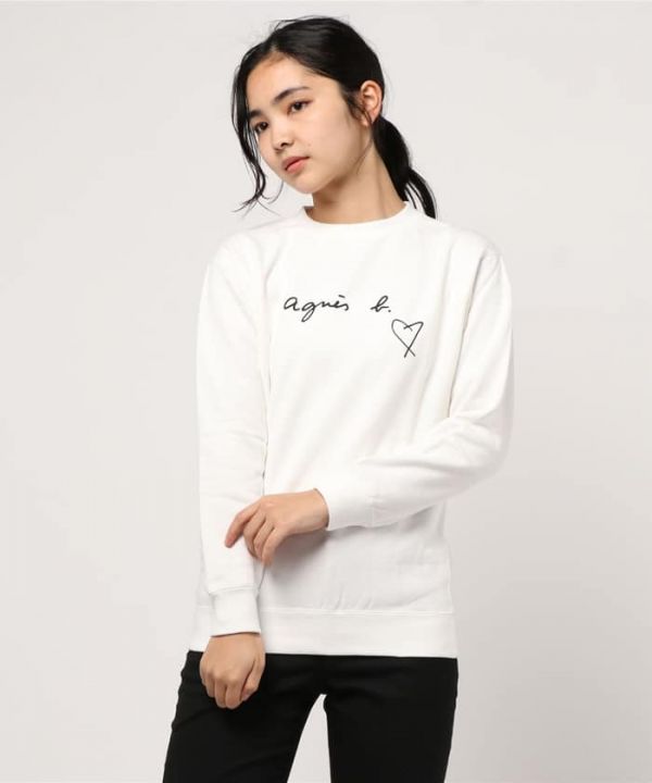 agnes b.字母LOGO愛心厚棉T恤(售價已折) agnes b.,字母LOGO愛心厚棉T恤