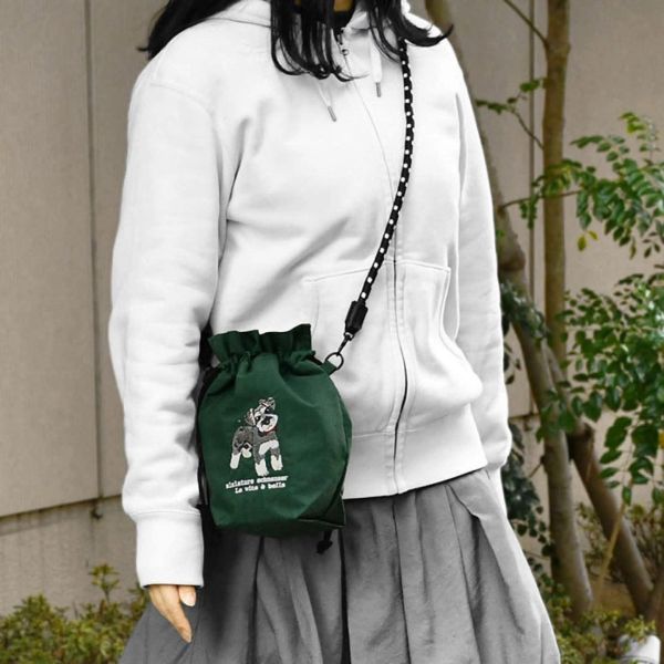 日本 輕便刺繡貓貓和狗狗繩結shoulder bag 日本 輕便刺繡貓貓和狗狗繩結shoulder bag