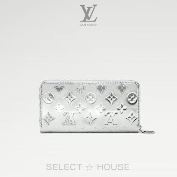 日本限定款 Zippy Wallet M26771 LV SKI Monogram 銀色拉鍊長夾 日本限定款 Zippy Wallet M26771 LV SKI Monogram 銀色拉鍊長夾