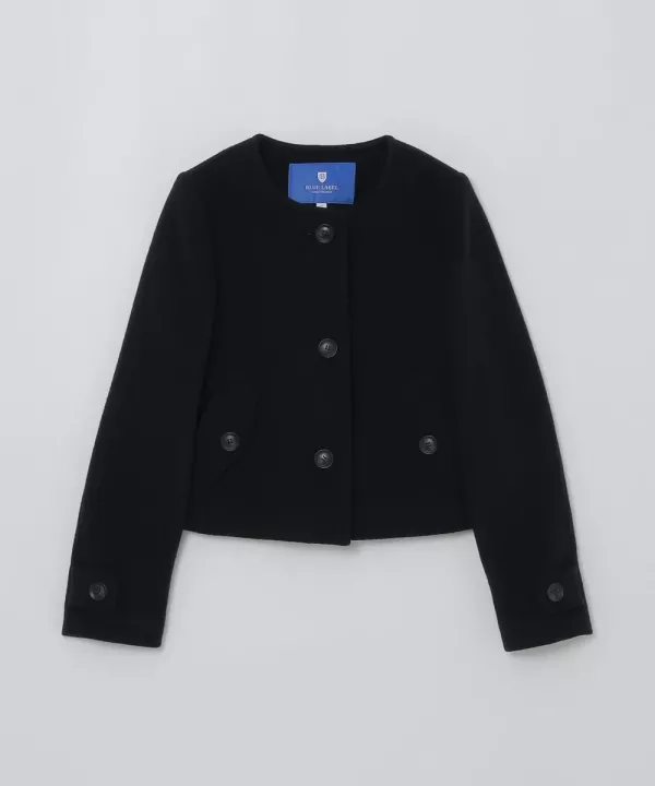 日本 BLUE LABEL 精美雙層海狸皮無領夾克 日本 BLUE LABEL 精美雙層海狸皮無領夾克