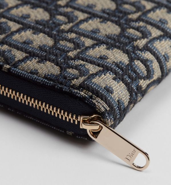 Dior 蝴蝶結薄款拉鍊長夾(售價已折) Dior 蝴蝶結薄款拉鍊長夾