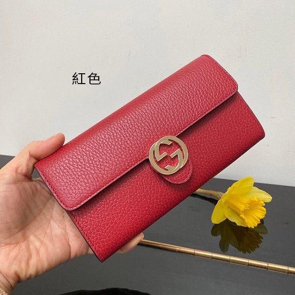 GUCCI 金屬雙G LOGO翻蓋扣式長夾 GUCCI,翻蓋,扣式,長夾