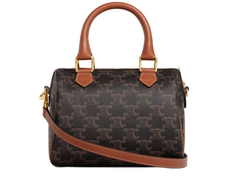 日本 CELINE Triomphe 帆布 MINI BOSTON 標誌印花小號波士頓包 日本 CELINE Triomphe 帆布 MINI BOSTON 標誌印花小號波士頓包