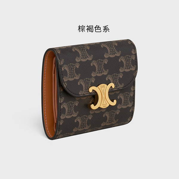 CELINE TRIOMPHE 老花三折短夾 CELINE,TRIOMPHE,三折,短夾