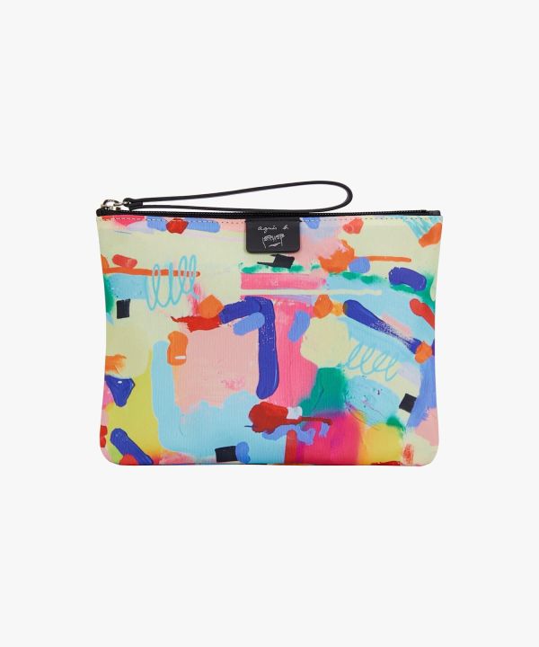 日本 agnès b. 藝術家普普風手拿包(售價已折) 日本 agnès b. 藝術家普普風手拿包