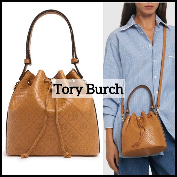 Tory Burch T Monogram Leather Bucket Bag牛皮水桶包(售價已折) Tory Burch T Monogram Leather Bucket Bag牛皮水桶包