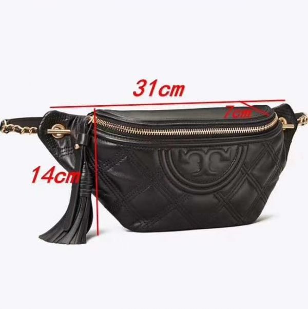 超值代購 Tory Burch Fleming Belt Bag 皮革流蘇腰包 Tory Burch ,腰包