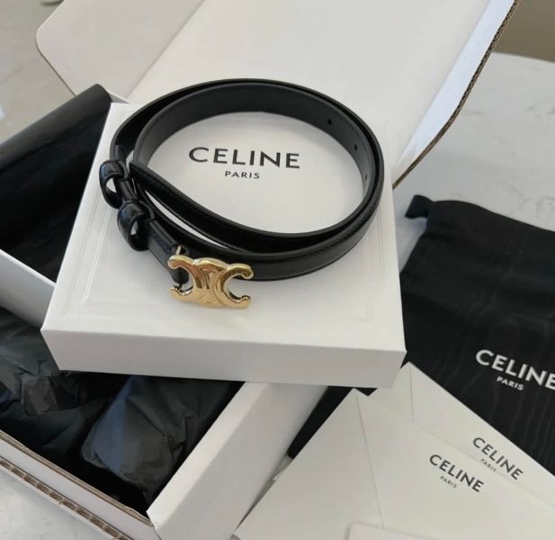 CELINE 凱旋門小牛皮腰帶 日本代購-CELINE 草編漁夫帽