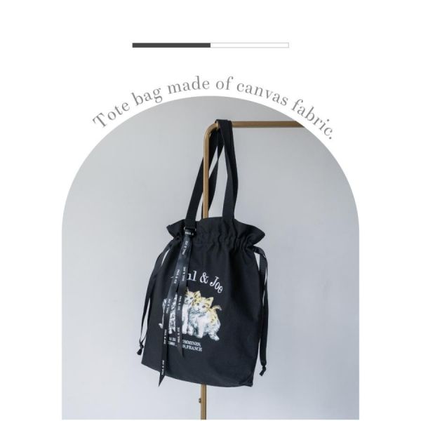 日本PAUL & JOE 3 CATS DRAWSTRING TOTE BAG抽繩手袋帆布三隻貓 日本PAUL & JOE 3 CATS DRAWSTRING TOTE BAG抽繩手袋帆布三隻貓