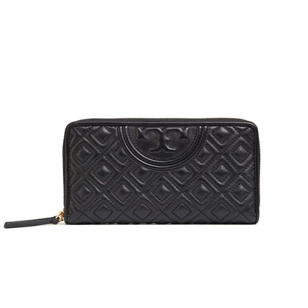 現貨-Tory Burch FLEMING絎縫拉鍊長夾 Tory Burch FLEMING絎縫拉鍊長夾