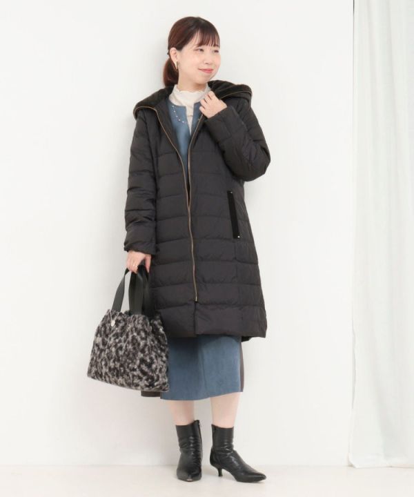 日本NOLLEY'S MALL 防水高密度塔夫綢和人造毛皮長外套 日本NOLLEY'S MALL 防水高密度塔夫綢和人造毛皮長外套