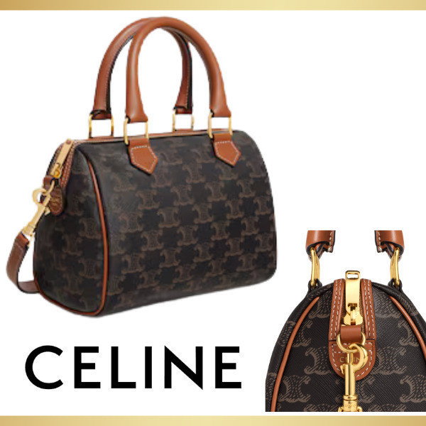日本CELINE TRIOMPHE帆布小牛皮波士頓包(新款) 日本CELINE TRIOMPHE帆布小牛皮波士頓包(新款)