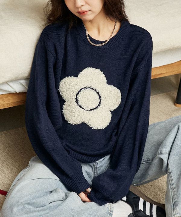 日本Mary Quant Sagara 花花圖案針織限量版 日本Mary Quant Sagara 花花圖案針織限量版