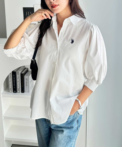 日本 U.S. POLO ASSN.澎澎袖襯衫上衣 日本 U.S. POLO ASSN.澎澎袖襯衫上衣
