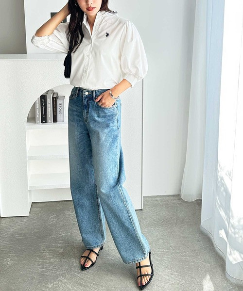 日本 U.S. POLO ASSN.澎澎袖襯衫上衣 日本 U.S. POLO ASSN.澎澎袖襯衫上衣