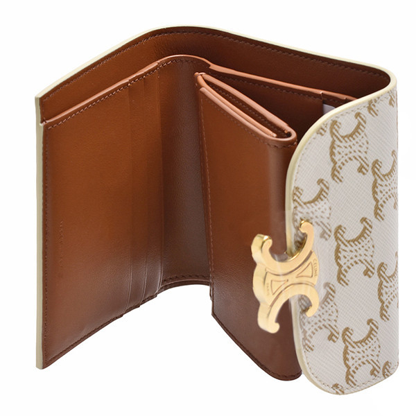 CELINE TRIOMPHE 老花三折短夾 CELINE,TRIOMPHE,三折,短夾