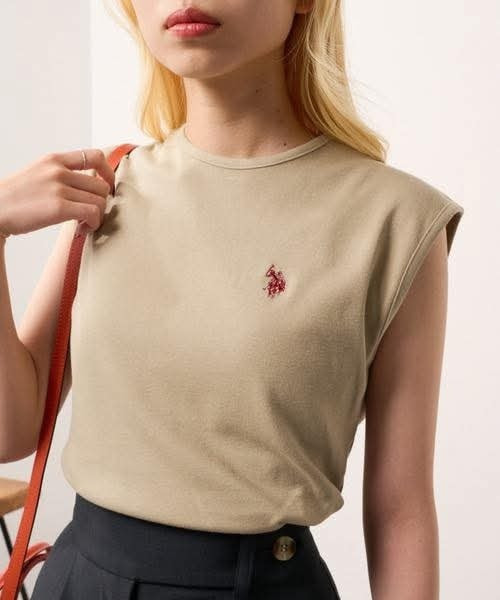 日本 U.S. POLO ASSN.限量版 無袖 Tee刺繡小馬logo , 日本 U.S. POLO ASSN.限量版 無袖 Tee刺繡小馬logo ,