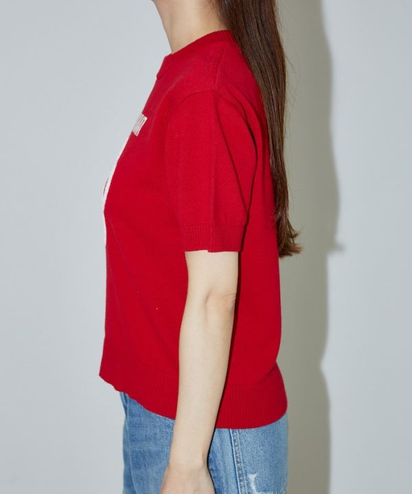 日本 相良刺繍 ショートスリーブ ニットTシャツMARY QUANT×PUBLUX LIMITED MODEL 刺繡短袖針織T恤限量版 日本 相良刺繍 ショートスリーブ ニットTシャツMARY QUANT×PUBLUX LIMITED MODEL 刺繡短袖針織T恤限量版