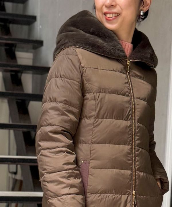 日本NOLLEY'S MALL 防水高密度塔夫綢和人造毛皮長外套 日本NOLLEY'S MALL 防水高密度塔夫綢和人造毛皮長外套