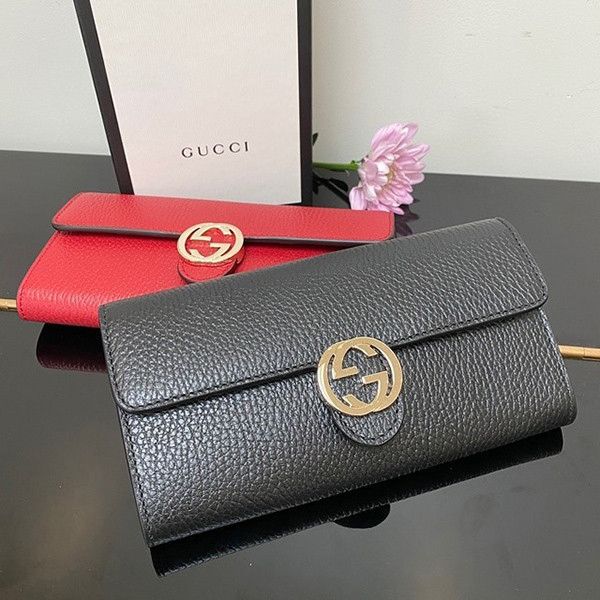 GUCCI 金屬雙G LOGO翻蓋扣式長夾 GUCCI,翻蓋,扣式,長夾