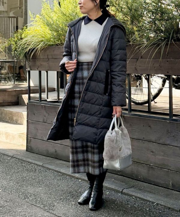 日本NOLLEY'S MALL 防水高密度塔夫綢和人造毛皮長外套 日本NOLLEY'S MALL 防水高密度塔夫綢和人造毛皮長外套