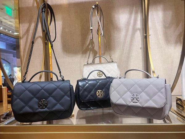 TORY BURCH Willa Satchel  翻蓋3way提把鏈條包磨砂黑 TORY BURCH Willa  Satchel 
翻蓋3way提把鏈條包磨砂黑