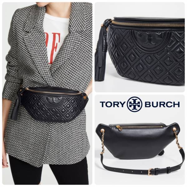 超值代購 Tory Burch Fleming Belt Bag 皮革流蘇腰包 Tory Burch ,腰包