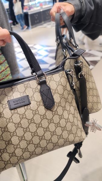 日本 GUCCI  GG 手包 PVC 皮革 淺褐色 深棕色 兩用款 日本 GUCCI  GG 手包 PVC 皮革 淺褐色 深棕色 兩用款