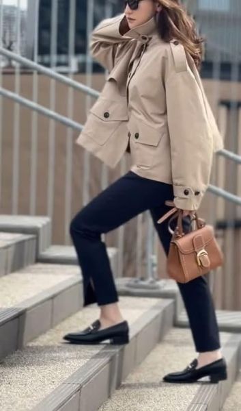 日本 Rgl 超百搭短版風衣外套 日本 Rgl 超百搭短版風衣外套