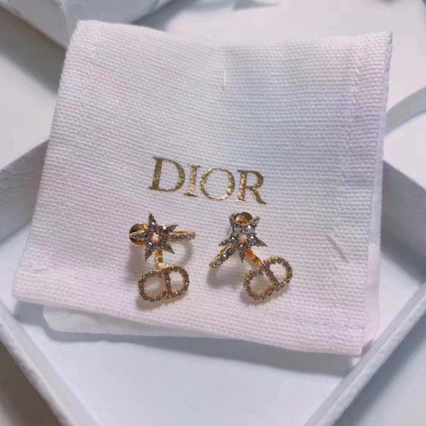 日本 DIOR耳環 造型星星金色耳環 日本 DIOR耳環 造型星星金色耳環