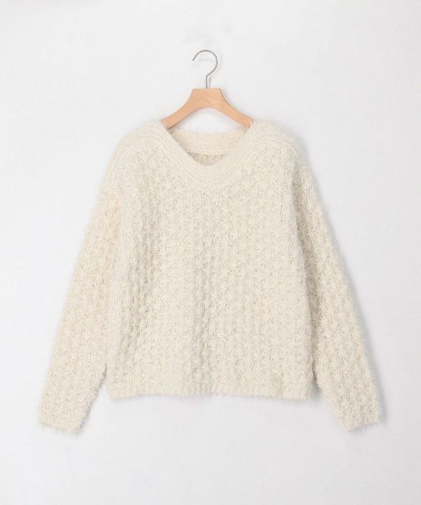 日本NOLLEY'S MALL 拉美花羽毛商城2WAY領套頭針織衫 日本NOLLEY'S MALL 拉美花羽毛商城2WAY領套頭針織衫